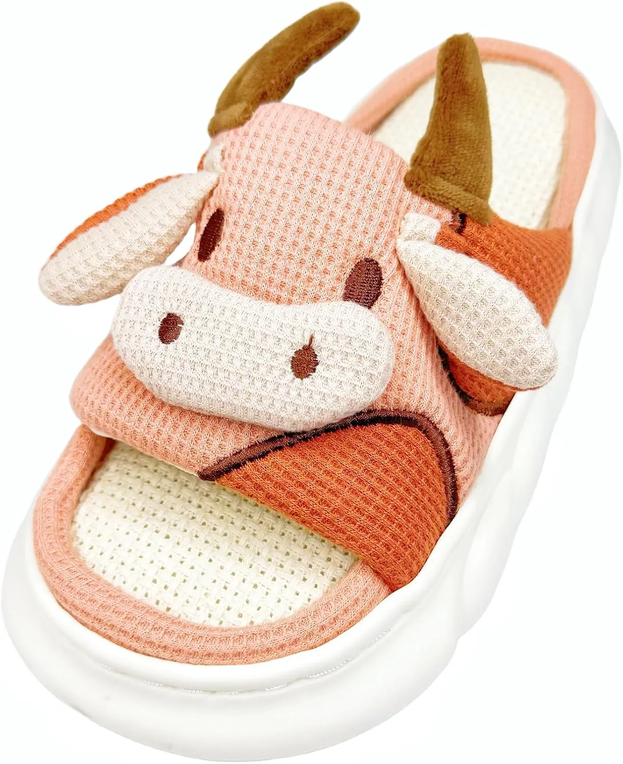 DCLTD Womens Cartoon Animal Slippers Home Linen Slippers Men's and Women's Cartoon Slides Cloud Slippers Super Soft Shoes for Boys and Girls
