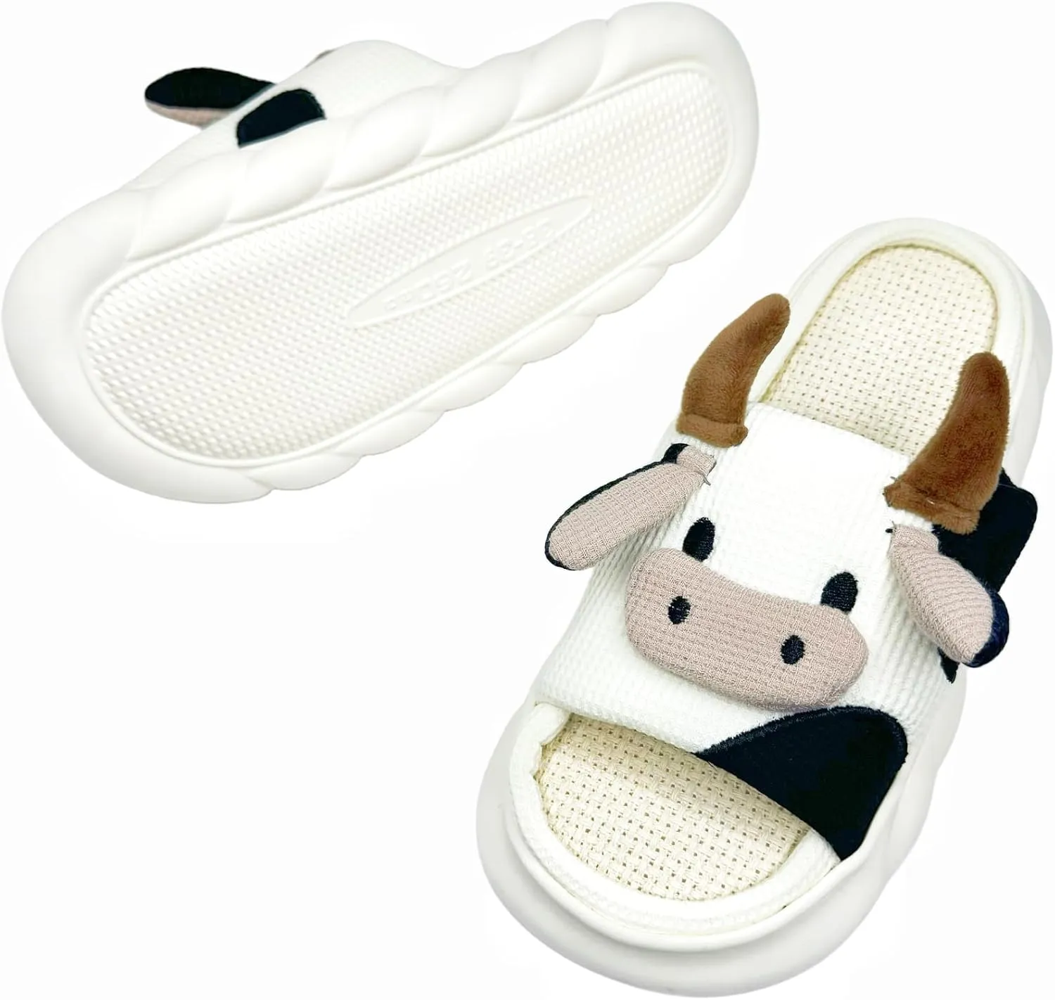 DCLTD Womens Cartoon Animal Slippers Home Linen Slippers Men's and Women's Cartoon Slides Cloud Slippers Super Soft Shoes for Boys and Girls
