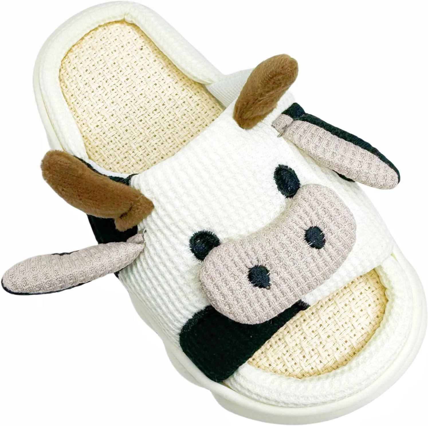 DCLTD Womens Cartoon Animal Slippers Home Linen Slippers Men's and Women's Cartoon Slides Cloud Slippers Super Soft Shoes for Boys and Girls