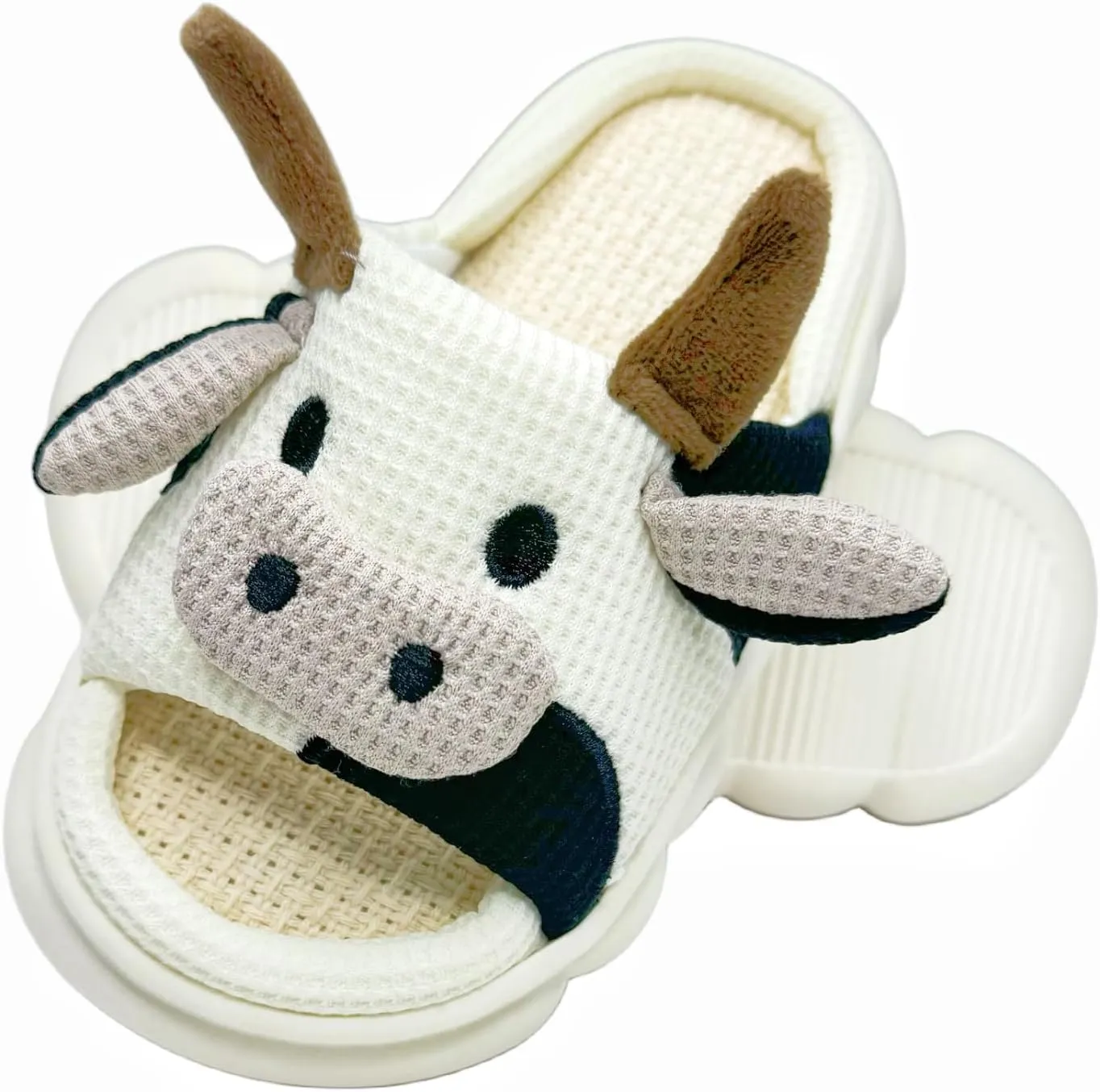 DCLTD Womens Cartoon Animal Slippers Home Linen Slippers Men's and Women's Cartoon Slides Cloud Slippers Super Soft Shoes for Boys and Girls