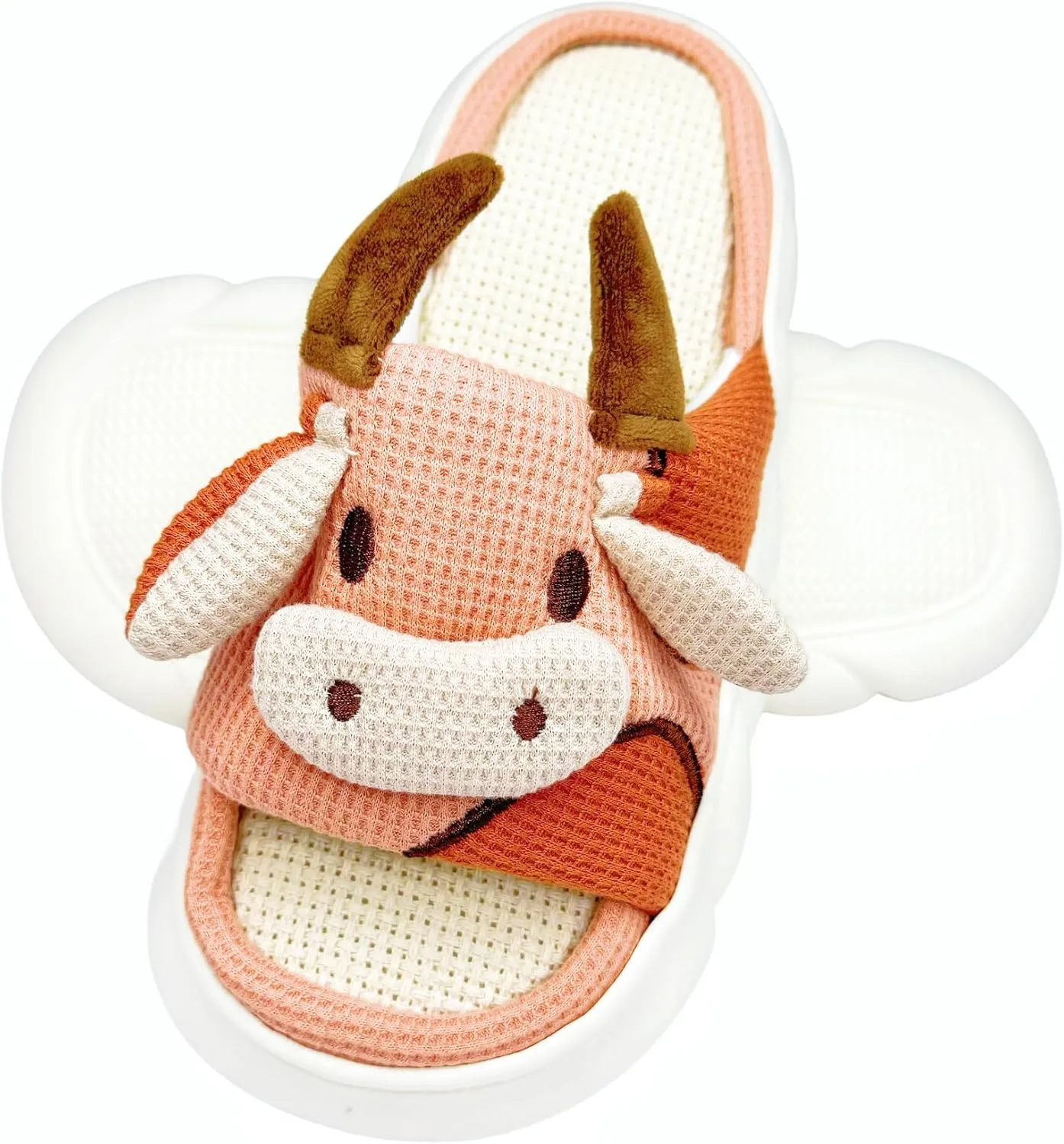 DCLTD Womens Cartoon Animal Slippers Home Linen Slippers Men's and Women's Cartoon Slides Cloud Slippers Super Soft Shoes for Boys and Girls