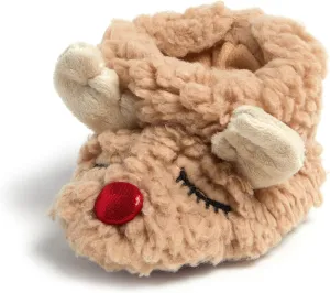Dearfoams unisex-child Matching Family Holiday Christmas Reindeer & Turkey Scuff