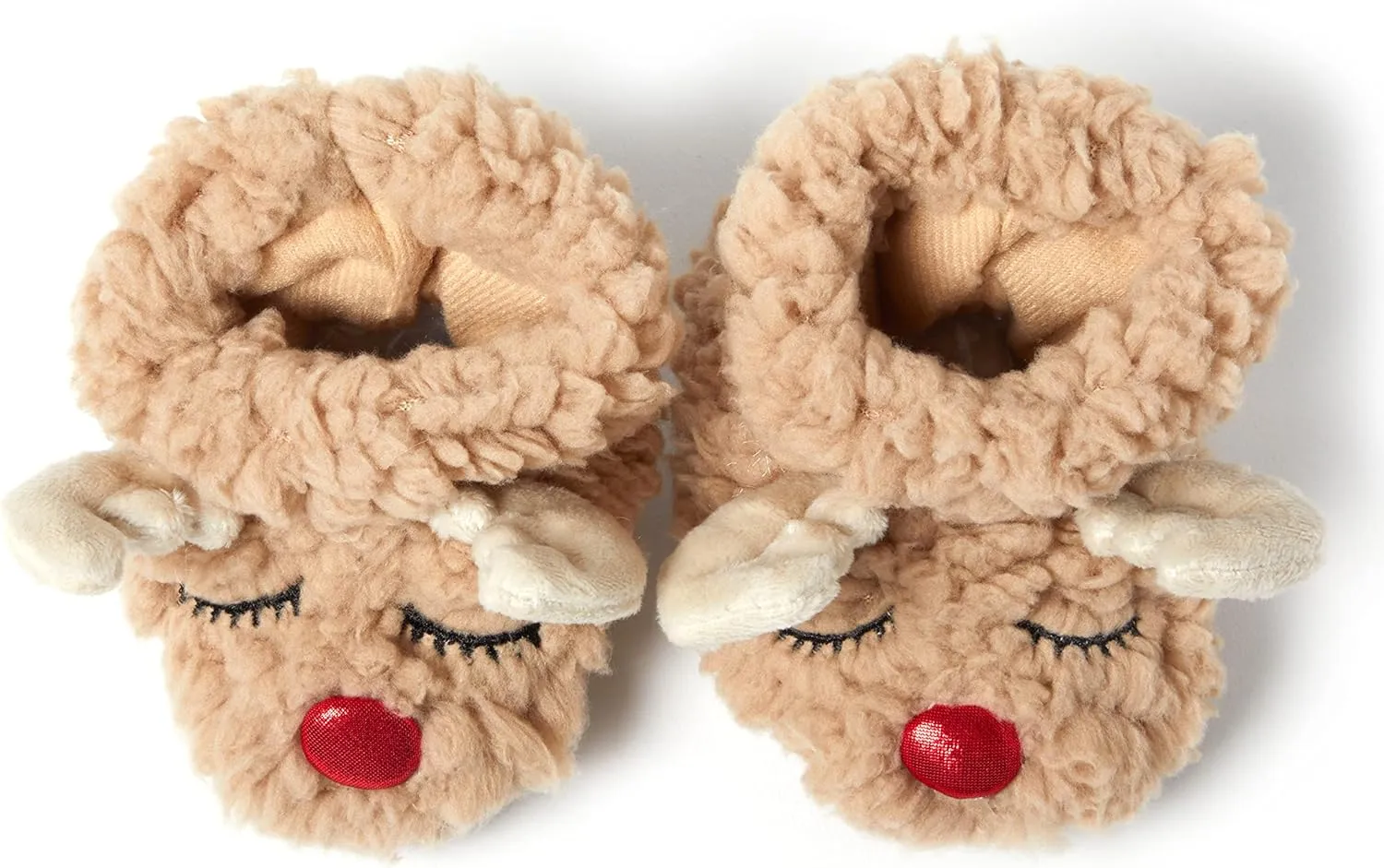 Dearfoams unisex-child Matching Family Holiday Christmas Reindeer & Turkey Scuff