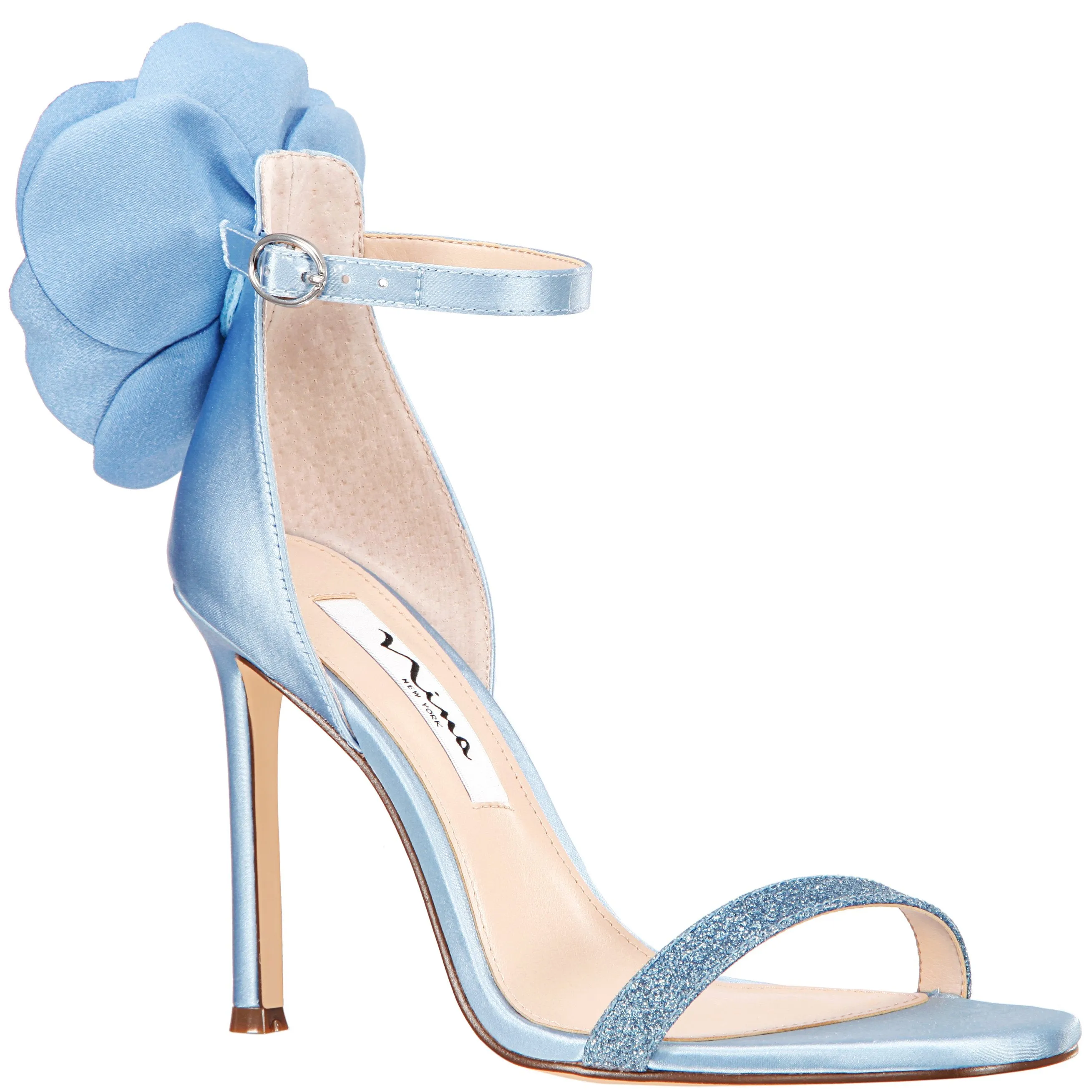 DELOISE-SKY BLUE-CRYSTAL SATIN