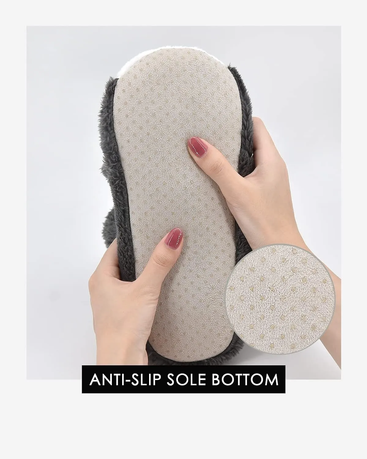 DICUIRD Animal Slipper Socks with Grippers for Women,Winter Cozy&Comfy Boot Slippers for Women