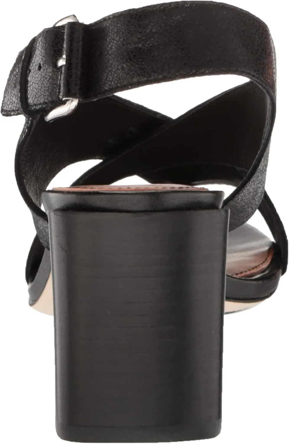 Donald Pliner Women's Pasha Vintage Metallic Leather Block Heeled, Comfortable Sandals, Chunky Heels
