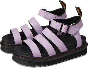 Dr. Martens Women's Blaire Fisherman Sandal, Lilac Pisa Leather,