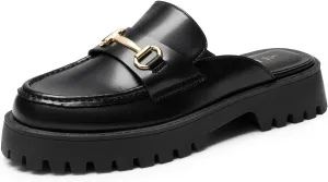 DREAM PAIRS Mules for Women, Comfortable Loafer Mules Slip On Chunky Business Casual Shoes