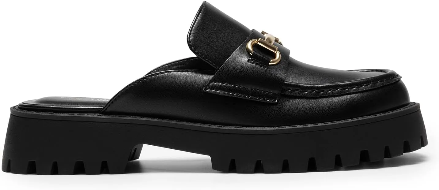 DREAM PAIRS Mules for Women, Comfortable Loafer Mules Slip On Chunky Business Casual Shoes