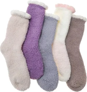 EBMORE Womens Fuzzy Socks Fleece Fluffy Cabin Plush Warm Sleep Soft Cozy Winter Adult Socks