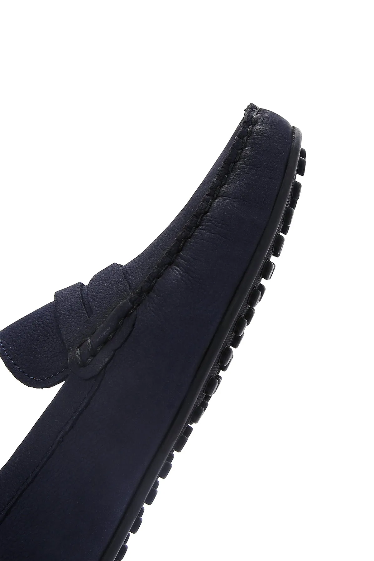 Erkek Lacivert Deri Loafer