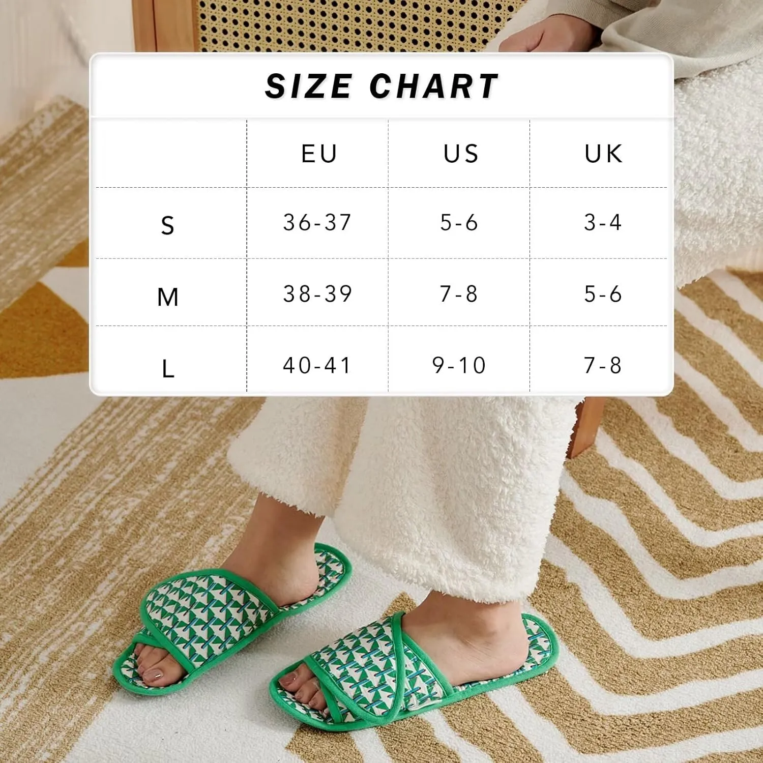 EUXTERPA Women Travel Slippers, Adjustable Ladies Slipper, Lightweight Easy Carry Foldable Travel Slippers with Storage Bag