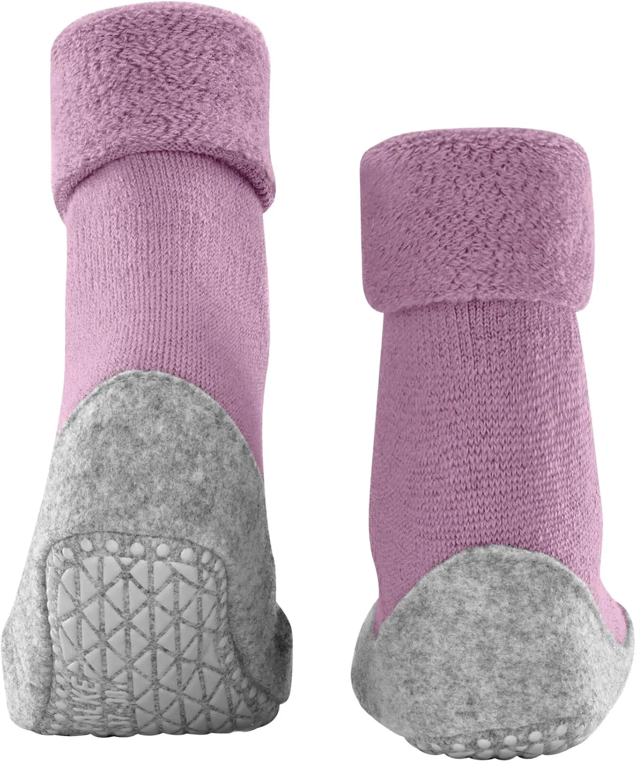FALKE Women's W HP Cosyshoe Slipper Sock Merino Wool Grey Pink White 1 Pair, 6.5-7.5