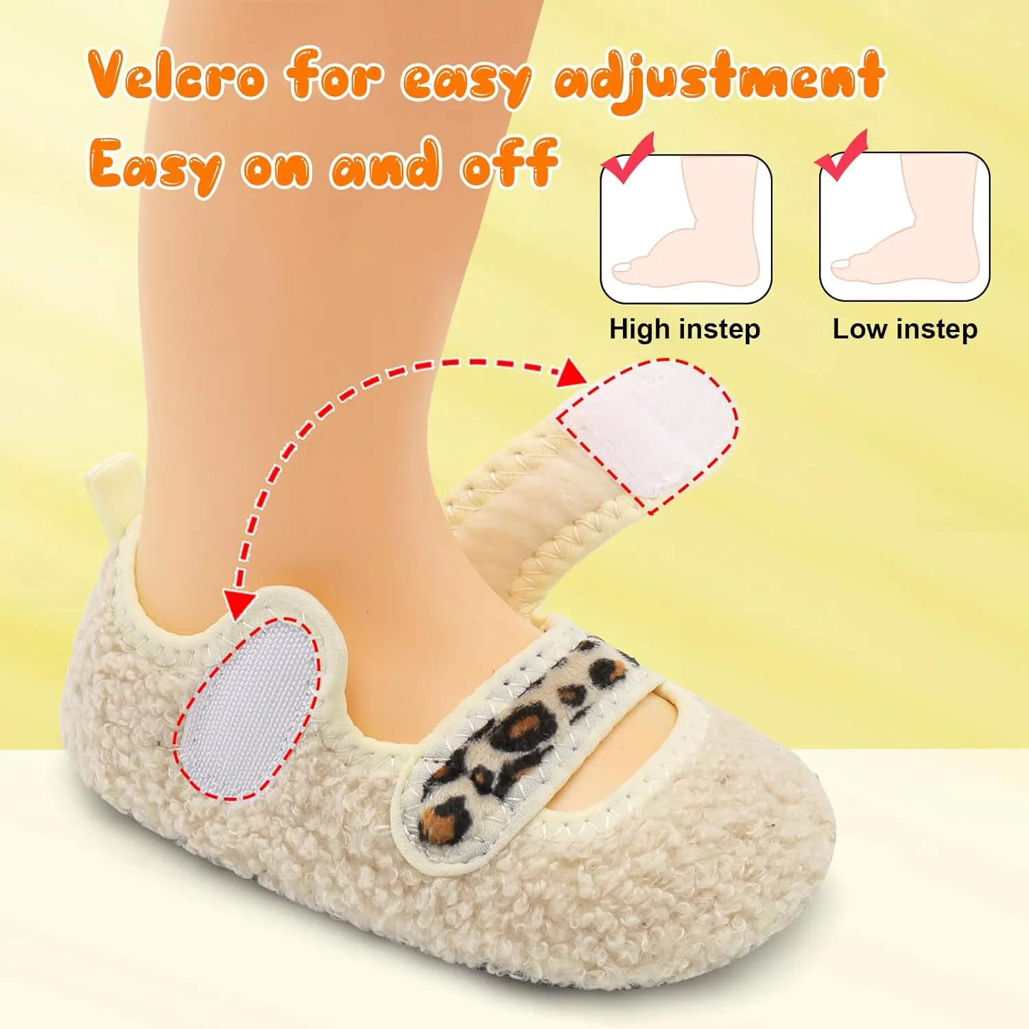 FEETCITY Toddler House Slippers - Boys & Girls Winter Kids Indoor Home Shoes - Warm Socks