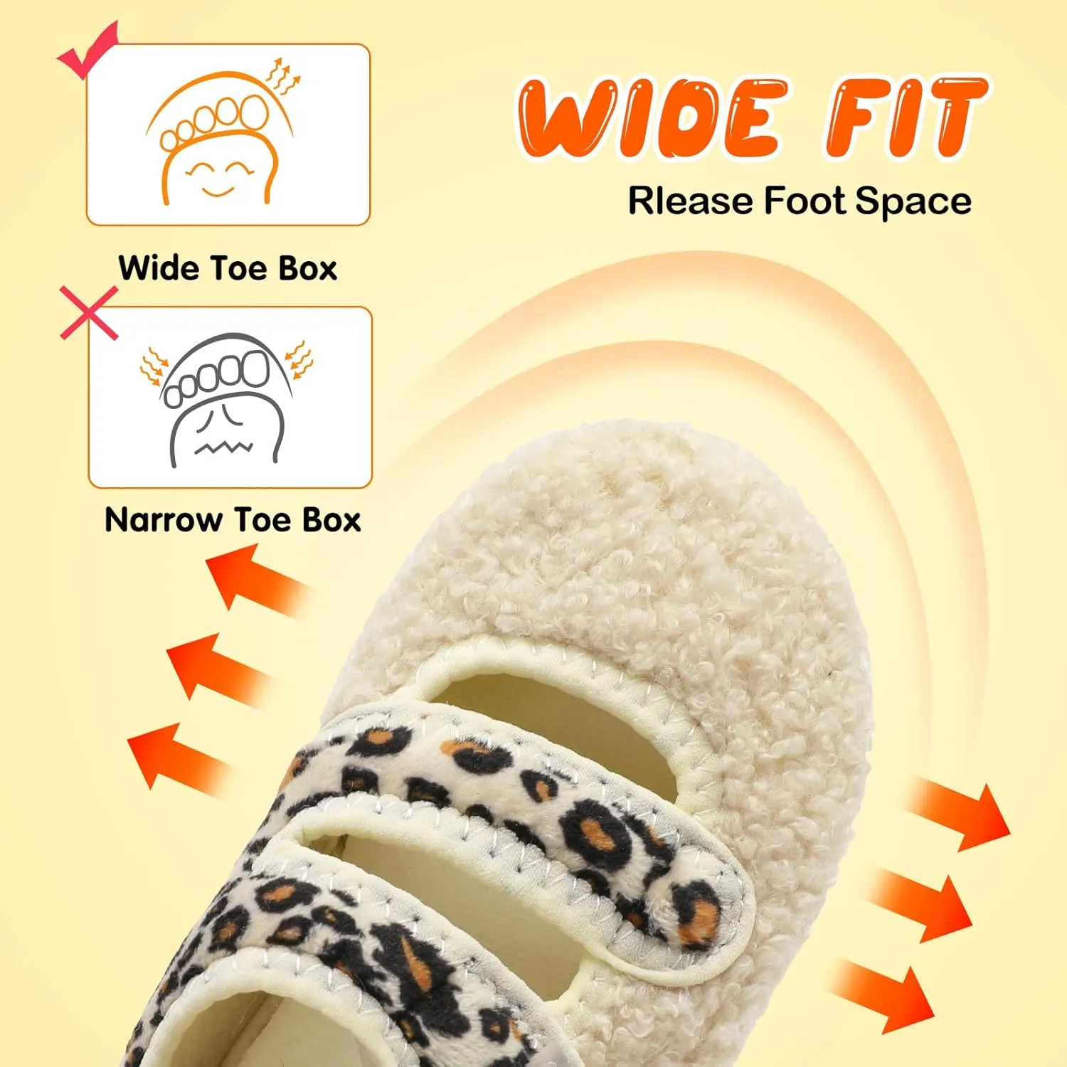 FEETCITY Toddler House Slippers - Boys & Girls Winter Kids Indoor Home Shoes - Warm Socks