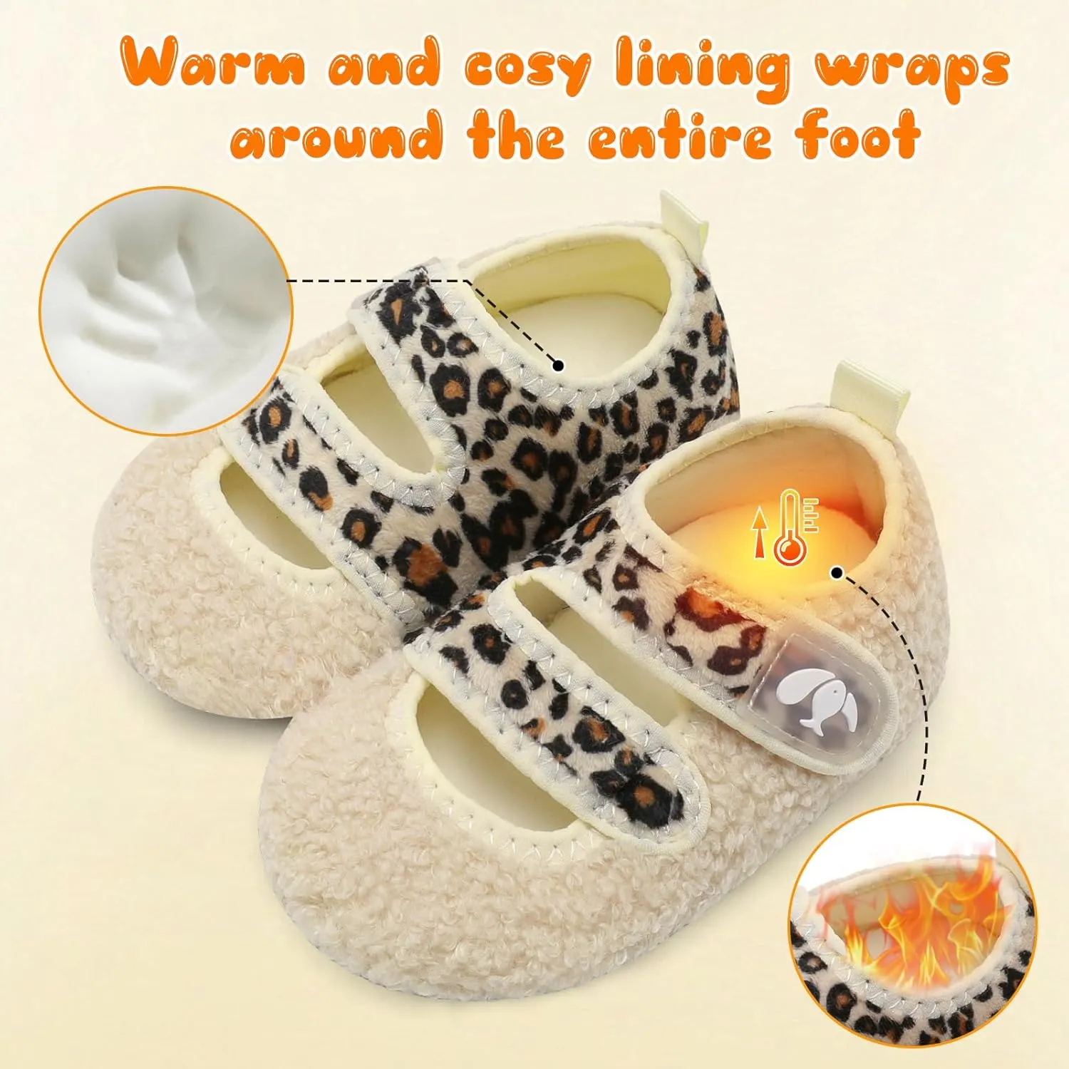 FEETCITY Toddler House Slippers - Boys & Girls Winter Kids Indoor Home Shoes - Warm Socks