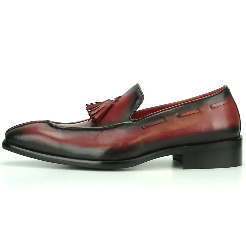 Fiesso FI-8701 Burgundy Encore Loafers