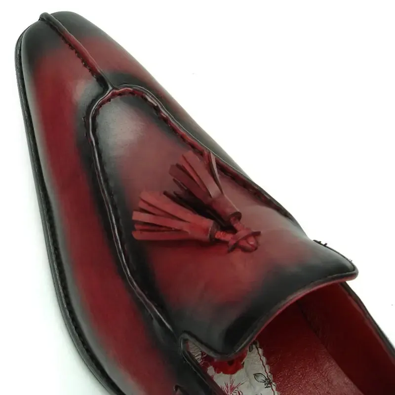Fiesso FI-8701 Burgundy Encore Loafers