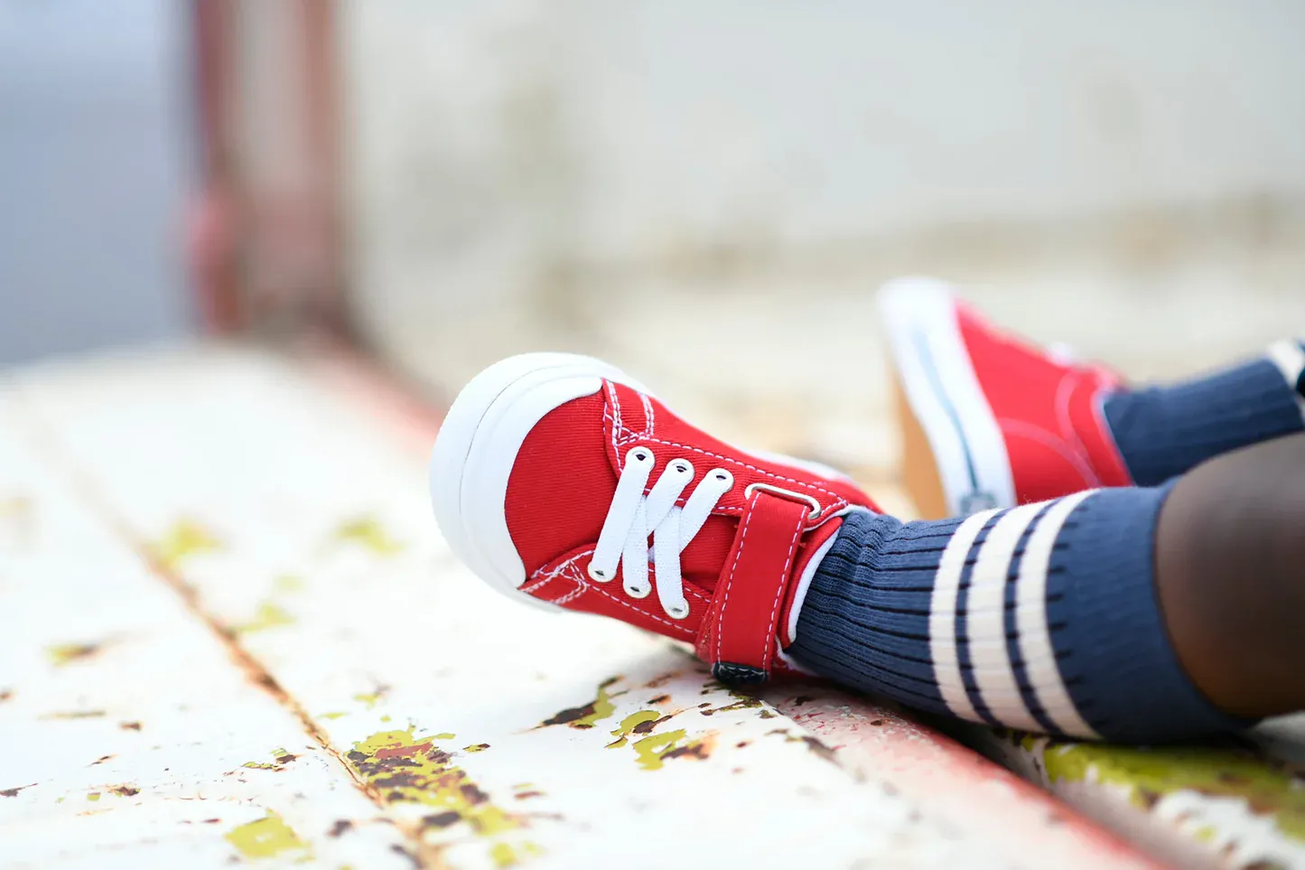 Footmates Jordan Velcro Sneaker- RED