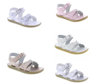 Footmates Sandal (Ariel) Rose Pink, White, Rose Gold, Silver, Bloom