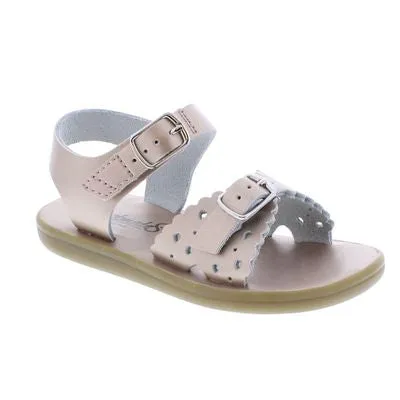 Footmates Sandal (Ariel) Rose Pink, White, Rose Gold, Silver, Bloom