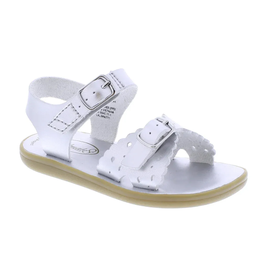 Footmates Sandal (Ariel) Rose Pink, White, Rose Gold, Silver, Bloom