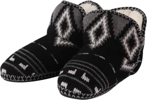 Forfoot Slippers Womens Indoor Slipper Boots for Ladies Girls with Knitted Upper and Bow