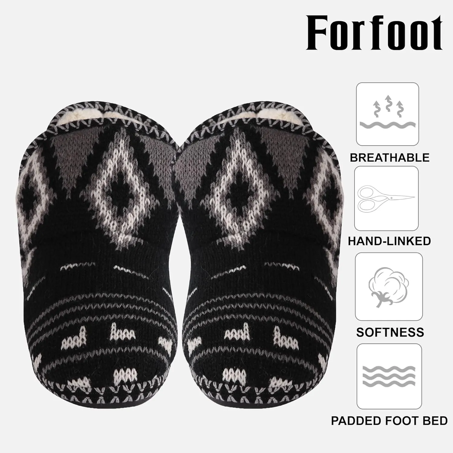 Forfoot Slippers Womens Indoor Slipper Boots for Ladies Girls with Knitted Upper and Bow