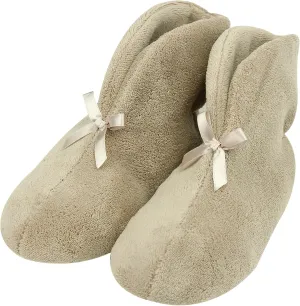 Forfoot Women's Bootie Slippers, Cozy Coral Fleece Non Slip Indoor House Shoes