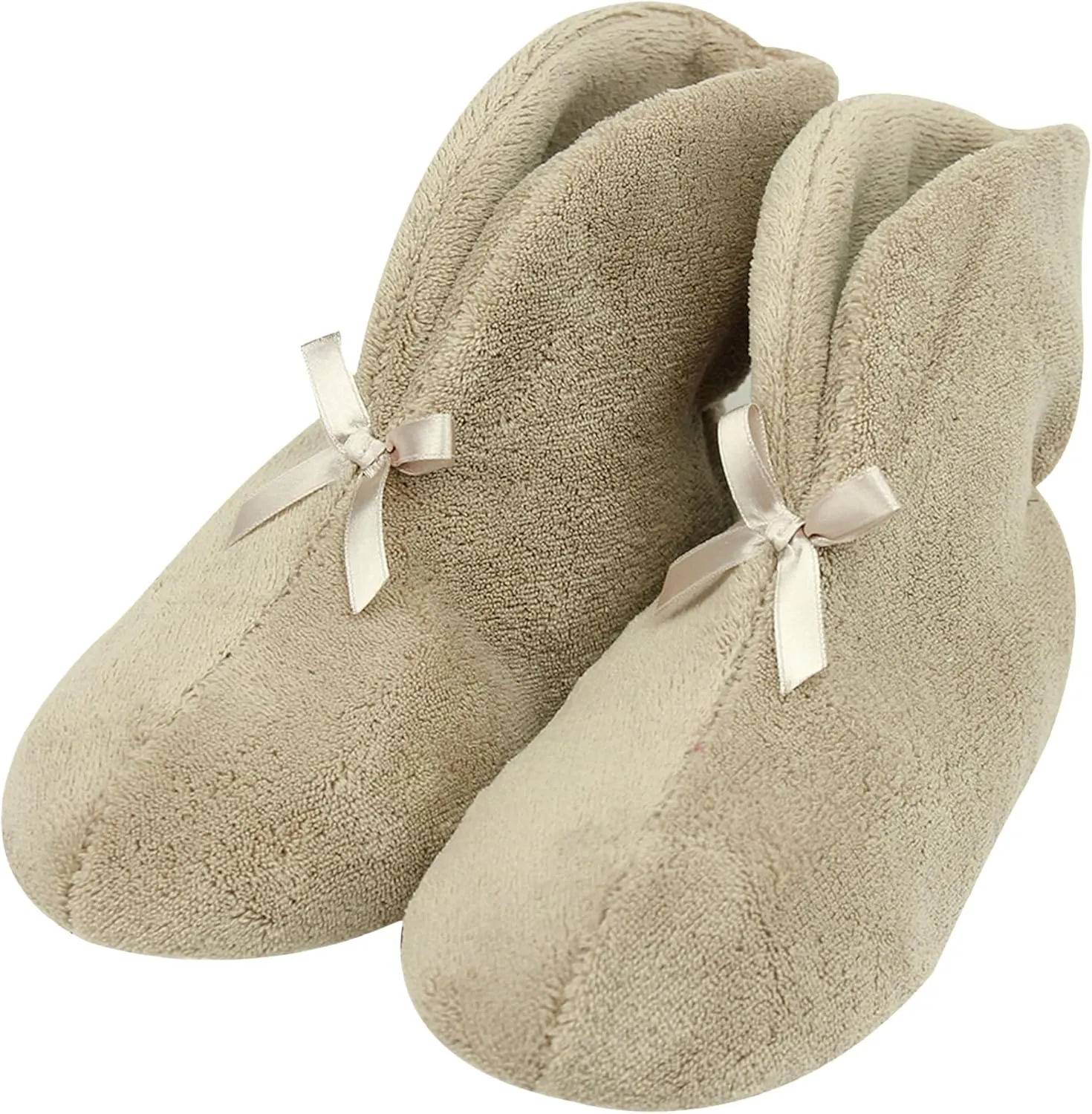 Forfoot Women's Bootie Slippers, Cozy Coral Fleece Non Slip Indoor House Shoes
