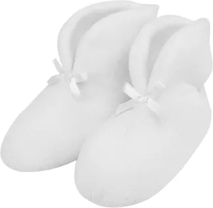 Forfoot Women's Bootie Slippers, Cozy Coral Fleece Non Slip Indoor House Shoes