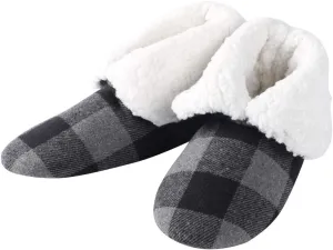 Forfoot Women's Bootie Slippers, Cozy Coral Fleece Non Slip Indoor House Shoes