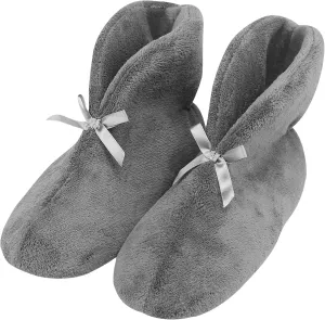 Forfoot Women's Bootie Slippers, Cozy Coral Fleece Non Slip Indoor House Shoes