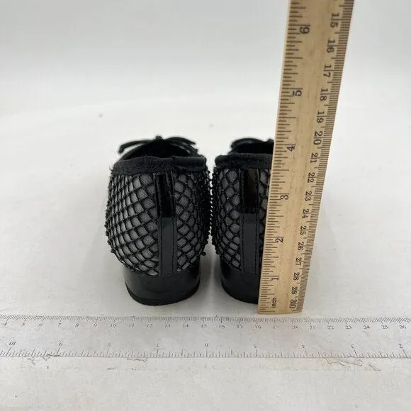 FOWT Mesh Ballet Flats for Women Elegant Bows Round Head Design Comfortable