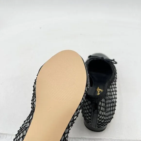 FOWT Mesh Ballet Flats for Women Elegant Bows Round Head Design Comfortable
