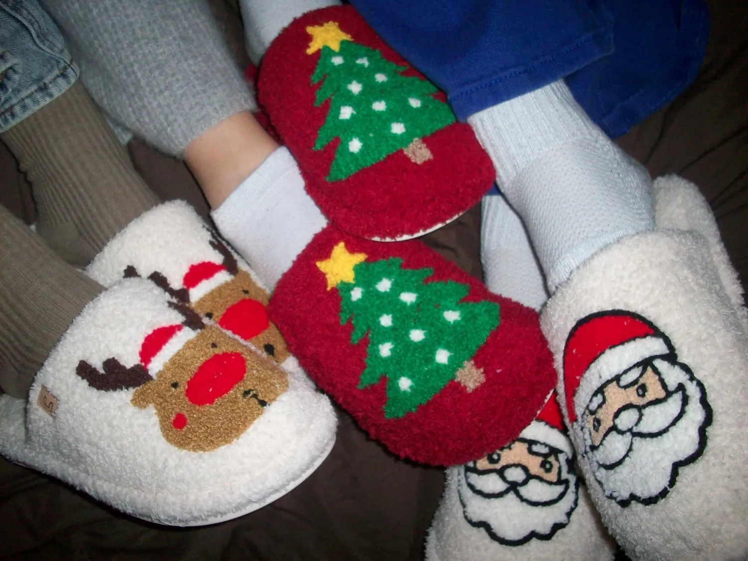 Funky Junque Cozy Microfiber Women's Slippers with Non-Slip Sole - Easter Designs, Spring Patterns