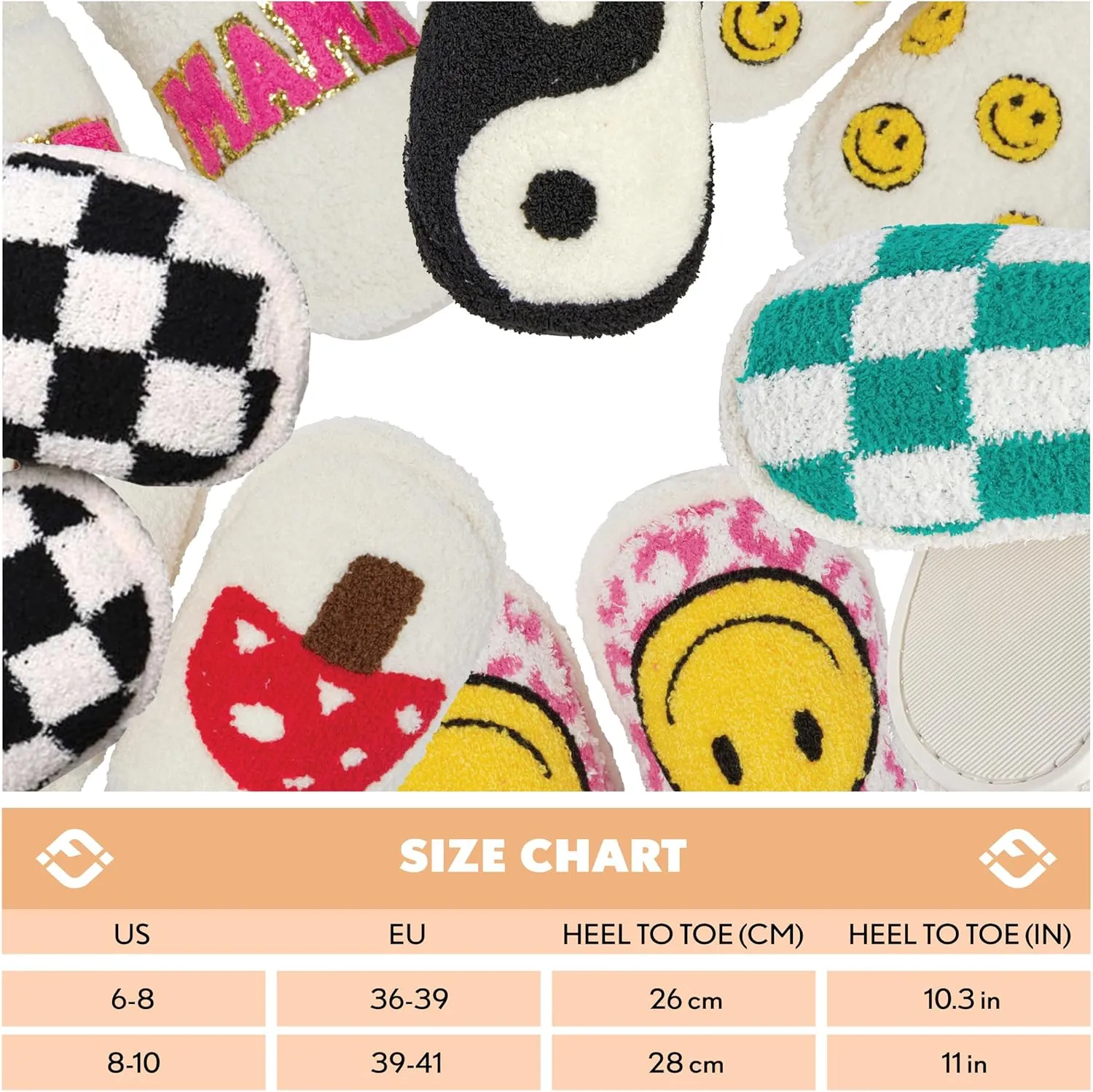 Funky Junque Cozy Microfiber Women's Slippers with Non-Slip Sole - Easter Designs, Spring Patterns