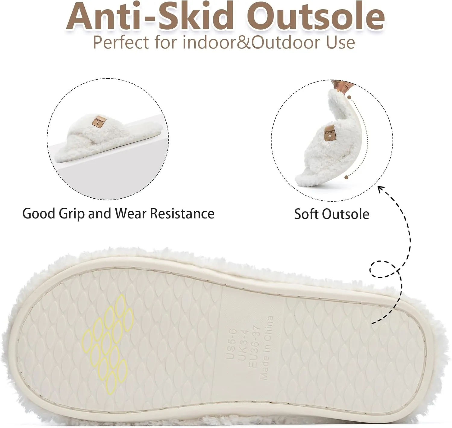 Fuzzy Open Toe Slippers for Women Indoor and Outdoor with Memory Foam Cozy Cross Band Women's Slipper Cute Soft House Shoes Slip On Gifts for Womens Mom Her Ladies Bridesmaid