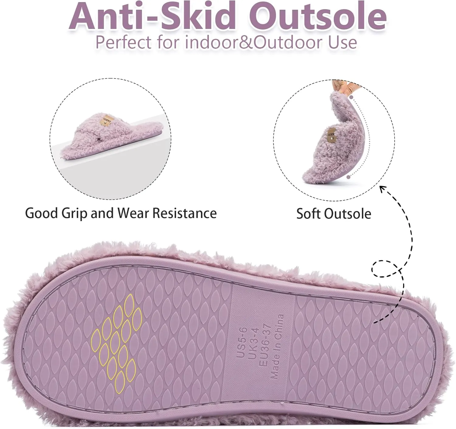 Fuzzy Open Toe Slippers for Women Indoor and Outdoor with Memory Foam Cozy Cross Band Women's Slipper Cute Soft House Shoes Slip On Gifts for Womens Mom Her Ladies Bridesmaid