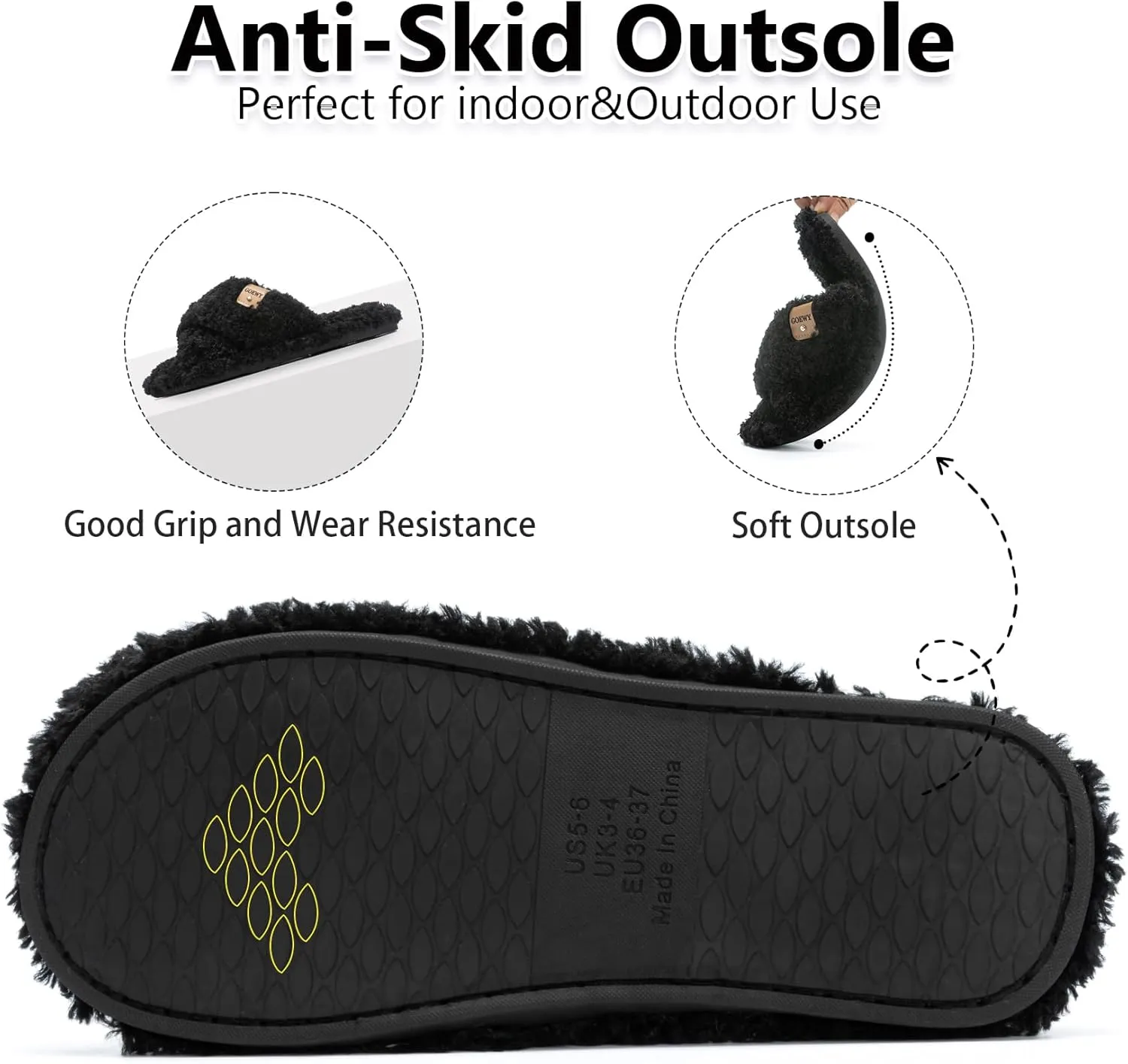 Fuzzy Open Toe Slippers for Women Indoor and Outdoor with Memory Foam Cozy Cross Band Women's Slipper Cute Soft House Shoes Slip On Gifts for Womens Mom Her Ladies Bridesmaid