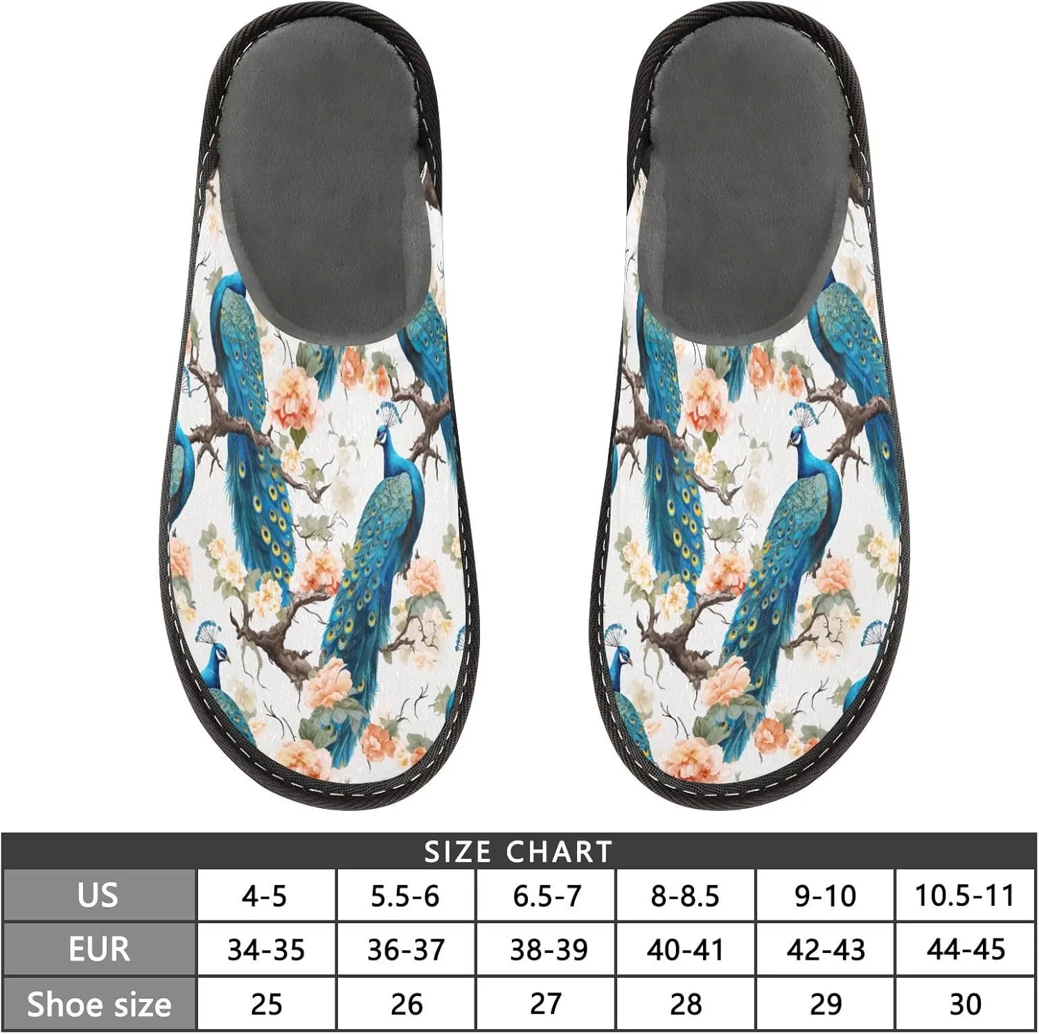Fuzzy Slippers for Women Men Cozy Memory Foam Scuff Slippers Warm House Shoes Indoor/Outdoor