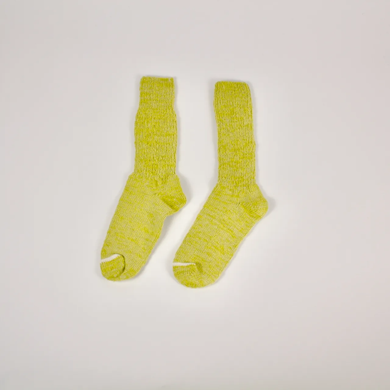 Garabou Organic Cotton Slipper Socks in Yellow Green
