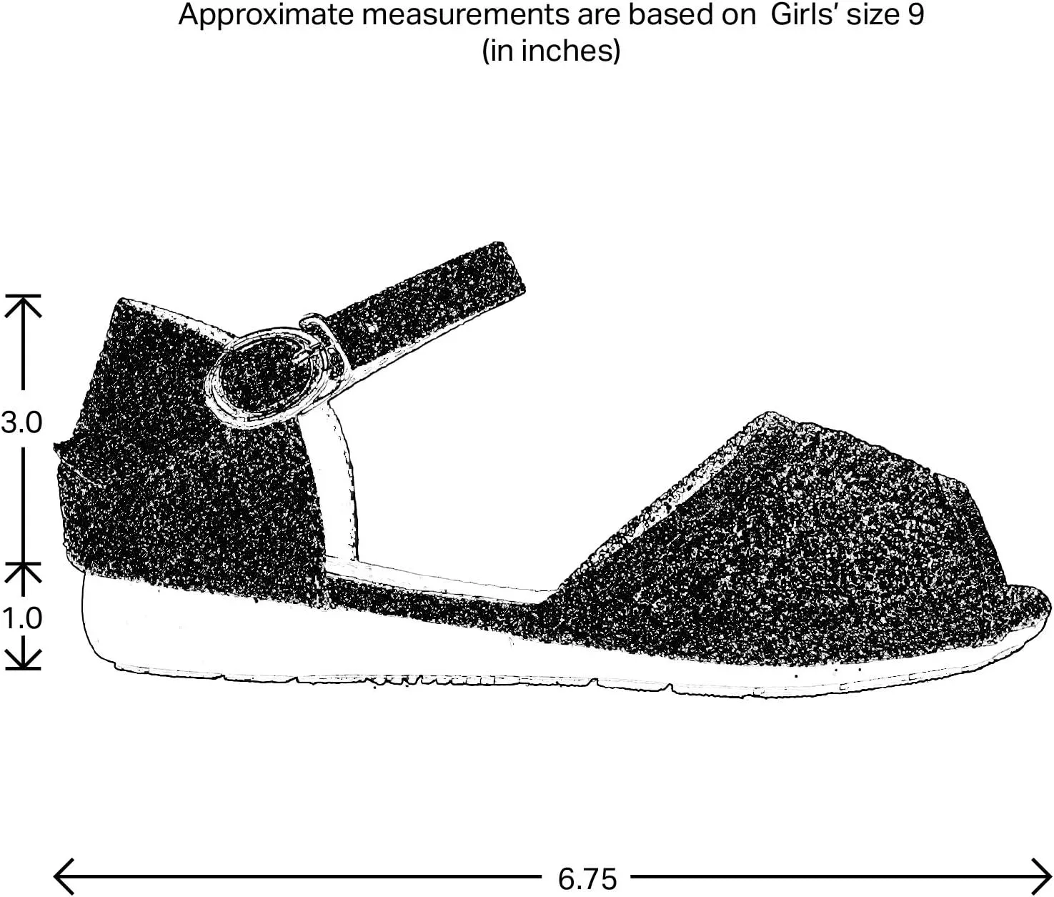 Generation Y Girls Flat Sandals Kids Peep Toe Ankle Strap Glitter Dress Shoes GY-KS-IVY-01