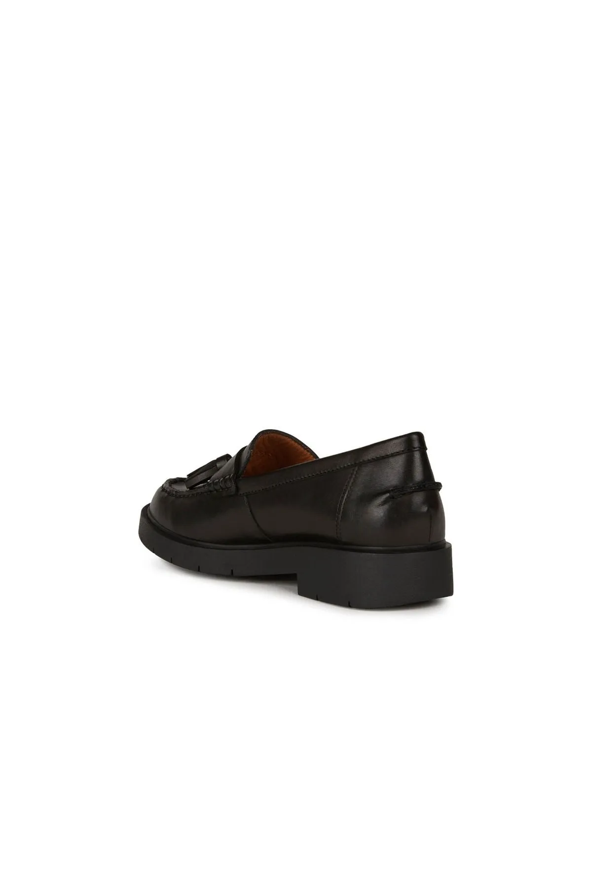 Geox Kadın Siyah Spherica Ec1 Deri Maskülen Loafer