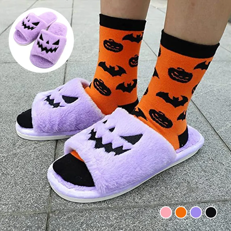 Halloween Pumpkin Lantern Slippers