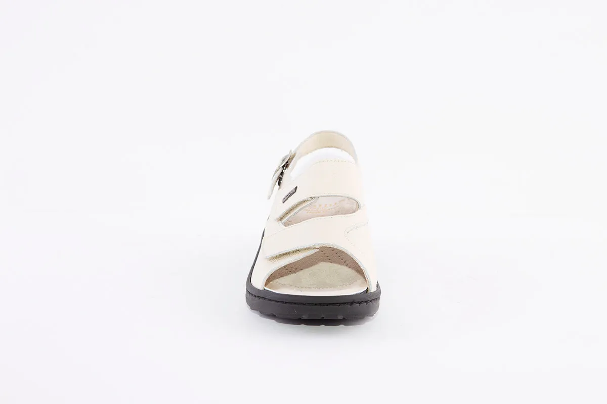 HALLUX- 33803 02 DOUBLE VELCRO COMFORT SANDAL - BEIGE