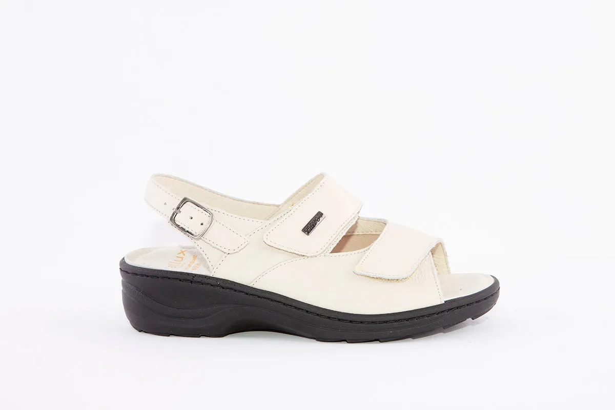 HALLUX- 33803 02 DOUBLE VELCRO COMFORT SANDAL - BEIGE