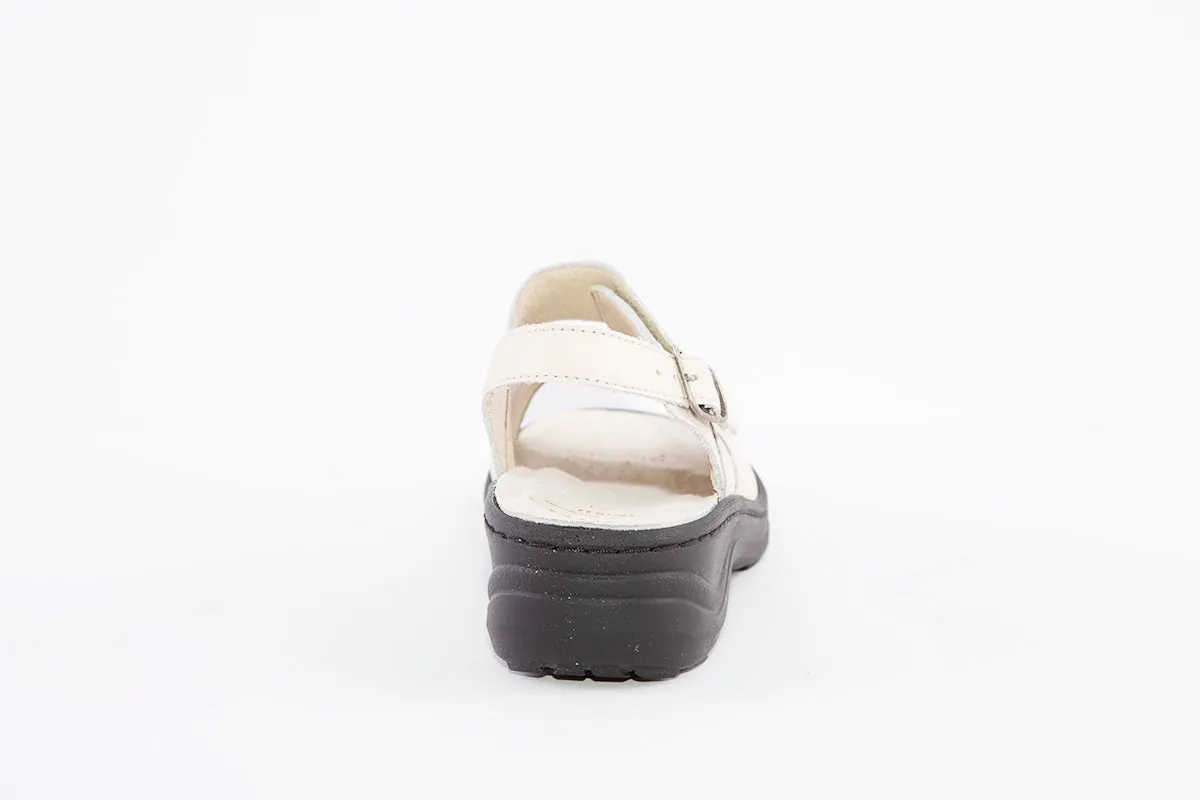 HALLUX- 33803 02 DOUBLE VELCRO COMFORT SANDAL - BEIGE