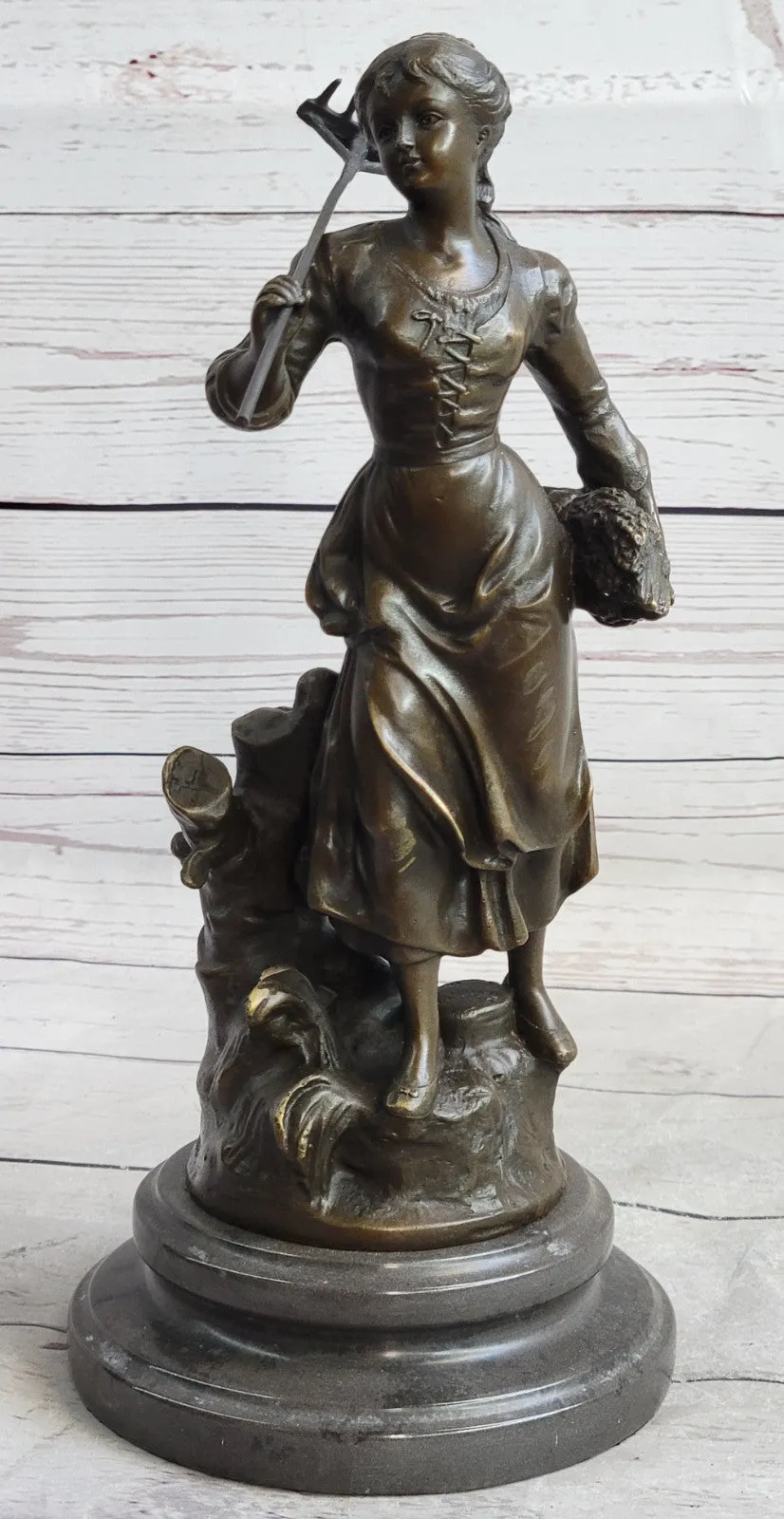 HAND MADE BRONZE Home Art Deco Nouveau LA DANSE DU VIN Signé DESMEURE -