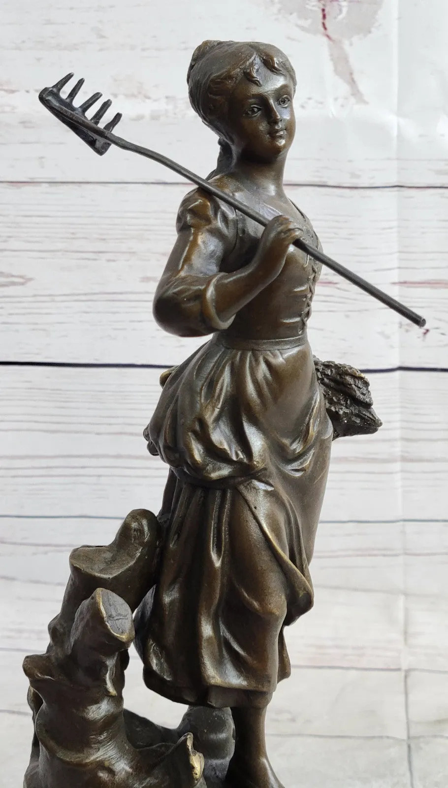 HAND MADE BRONZE Home Art Deco Nouveau LA DANSE DU VIN Signé DESMEURE -